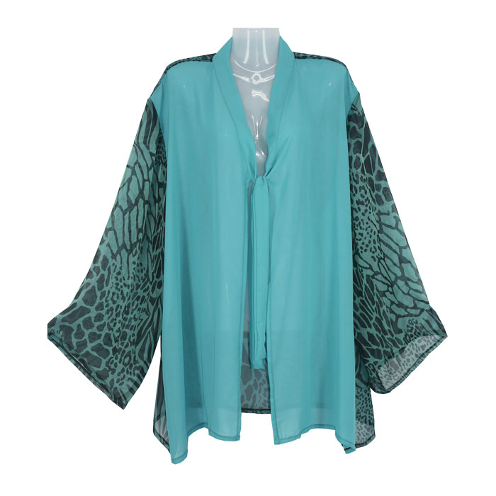 teal duster cardigan